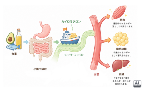 脂質輸送のイメージ図